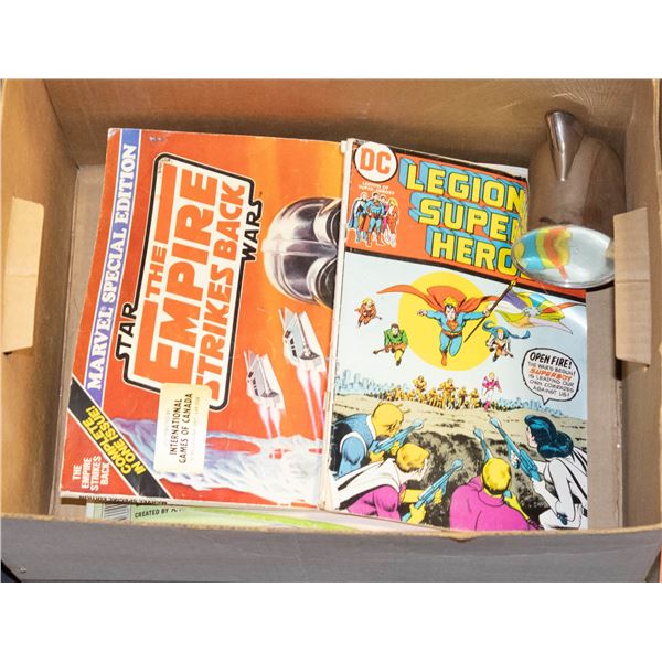 BOX VINTAGE COMICS MAGAZINES ETC