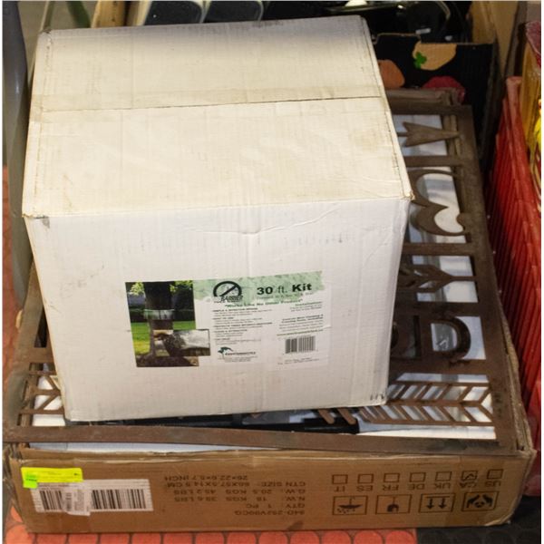 LOT OF MISC INCLUDES UMBRELLA STAND AND BUG GUARD