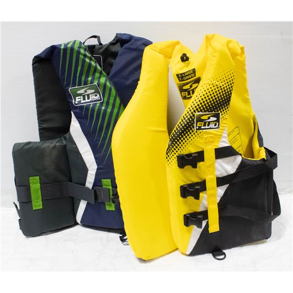 ADULT XXL & XLARGE FLUID LIFE JACKETS