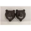 Image 1 : 2 CAST IRON BEAR WALL MOUNT BOTTLE OPENERS-ESTATE