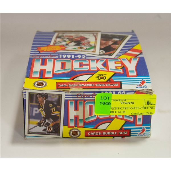 WAX PACKS CASE! O-PEE-CHEE NHL W/BUBBLE GUM