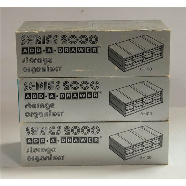 METAL PARTS CADDIES- LOT OF 3 ASSORTED SIZES