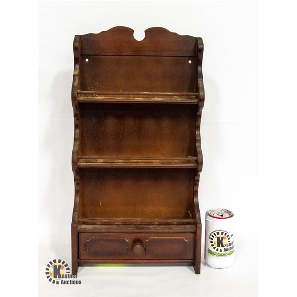 VINTAGE WOODEN SPICE RACK