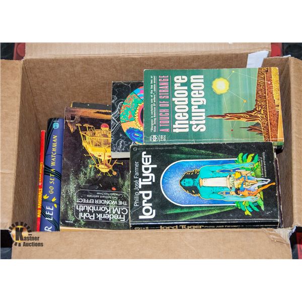 BOX WITH OVER 50 SI-FI POCKET BOOKS