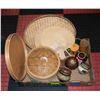 Image 1 : 15 PCS ASIAN DECOR ITEMS & BAMBOO STEAMER