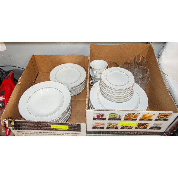 GIBSON PLACE SETTING 40 PIECES (2 BOXES)