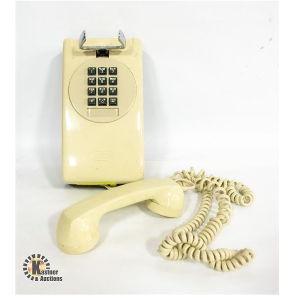 VINTAGE BUTTON WALL MOUNTED DIAL PHONE
