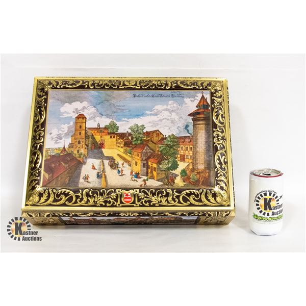 LARGE METAL TIN MADE IN WEST GERMANY