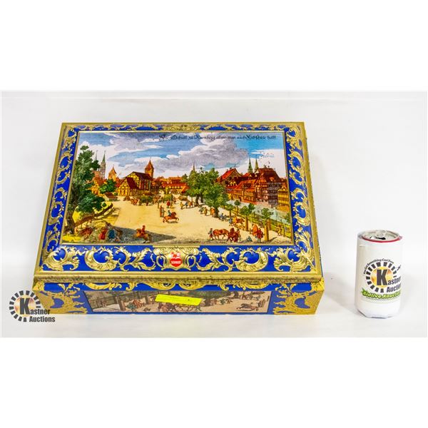 LARGE METAL TIN MADE IN WEST GERMANY