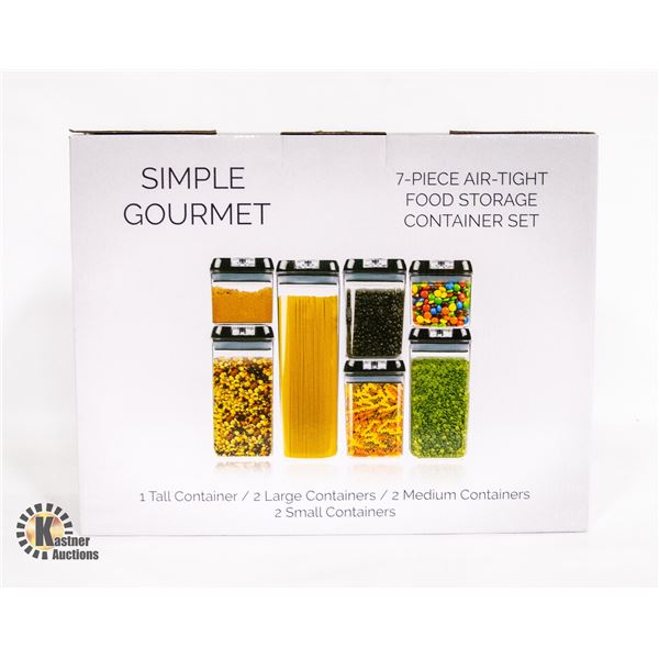 SIMPLE GOURMET 7 PIECE AIR TIGHT STORAGE SET