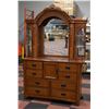 Image 1 : DRESSER WITH CURVED FRONT ORNATE CABINET MIRROR