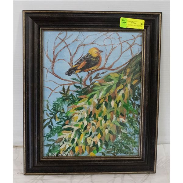 ESTATE CANARY ORIGINAL OIL PAINTING