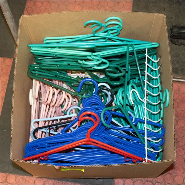 PLASTIC HANGERS- LARGE LOT ASSORTED