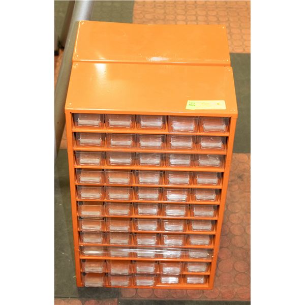 METAL PARTS CADDIES- 55 DRAWER- LOT OF 2