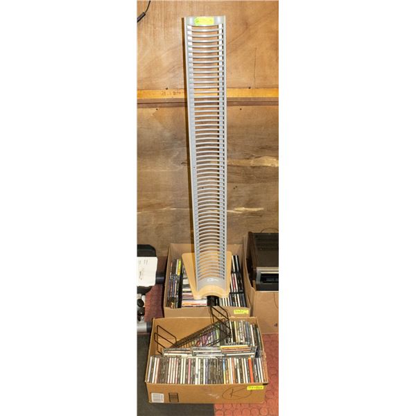 CD TOWER WITH ASSORTED CD'S