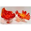 Image 1 : 2 BLOWN ART GLASS CANDY DISH