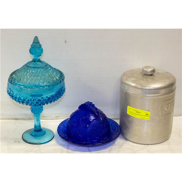 SET IF VINTAGE MCM ALUMINIUM CANISTER SET, VINTAGE