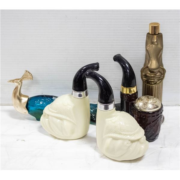 FLAT OF AVON BULLDOG PIPES AND ASSORTED COLOGNE