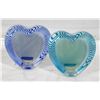Image 1 : MIKASA GLASS HEART PICTURE FRAME 2 PC LOT