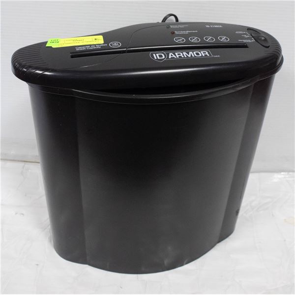 PAPER SHREDDER- ID ARMOUR 6 PAGE