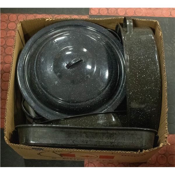 ENAMELWARE BOX LOT