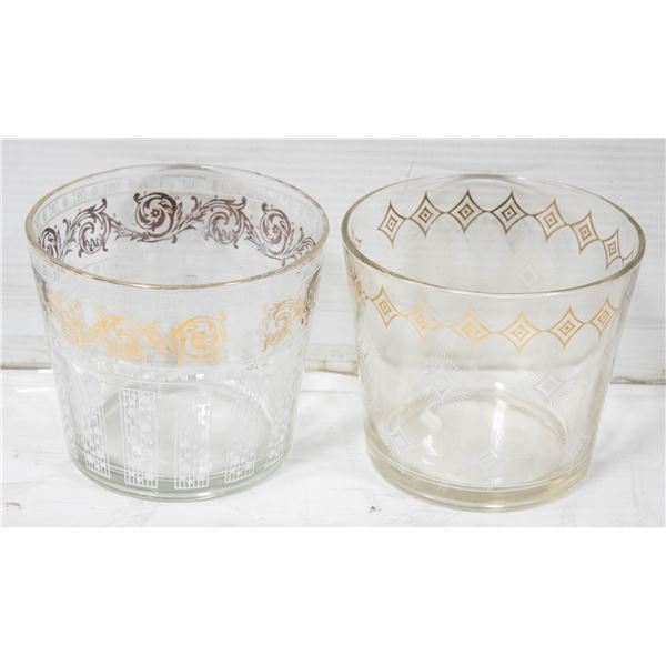 FLAT OF VINTAGE ICE BUCKETS