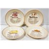 Image 1 : SET OF 4 WATKINS RECIPE PIE STYLE PLATES
