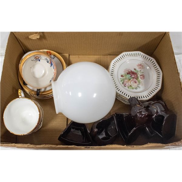 SET OF 6 PINK ROSES PIERCED DESSERT PLATES BY