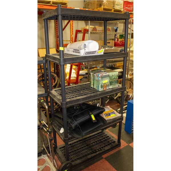 BLACK SHELVING UNIT