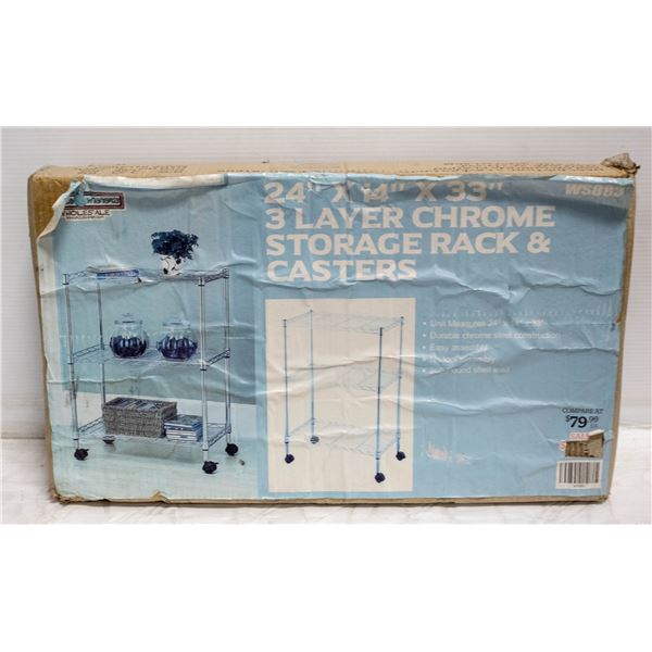CHROME CART 24" X 14" X 36"