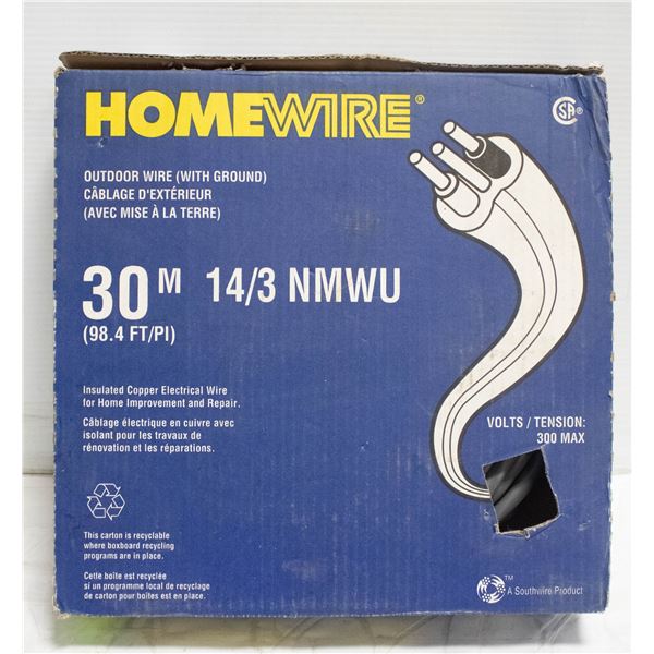 NEW BOX HOME WIRE 30M 14/3 LUMEX