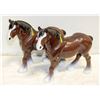 Image 1 : SET OF 2 CLYDESDALE PLASTIC HORSE FIGURINES