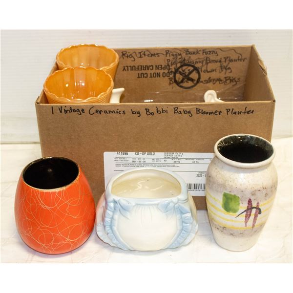 FLAT OF VINTAGE ASSORTED VASES