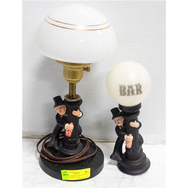 VINTAGE DRUNK MAN ELECTRIC TABLE LAMP 18 INCH +