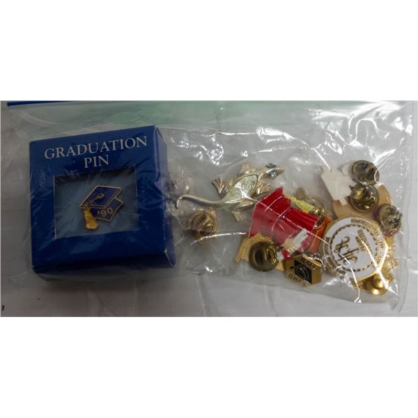 FLAT OF ASSORTED ENAMEL PINS