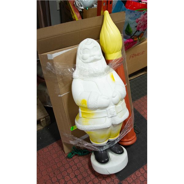 VINTAGE BLOW MOULDS (SANTA AND CANDLE)