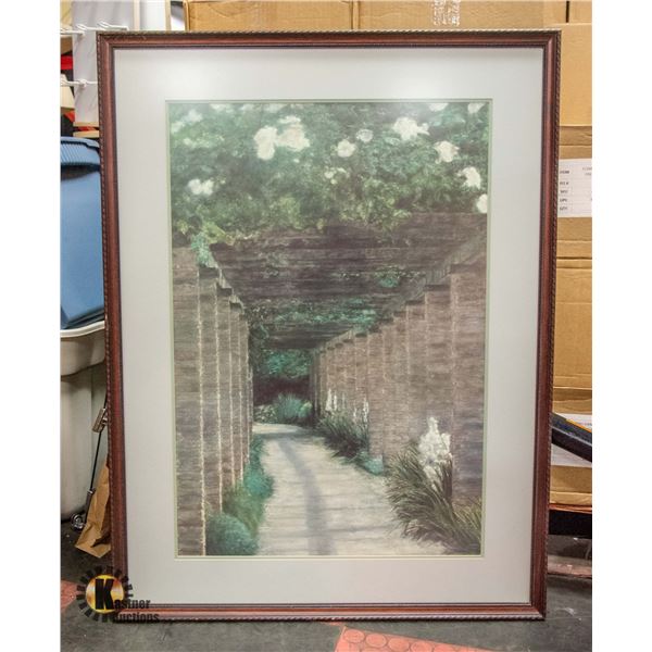 FRAMED MATTED WALL ART PAIR 29"X39" 32"X39"