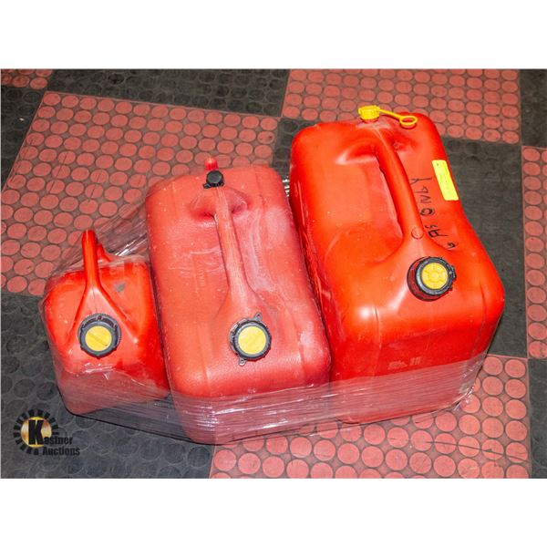 LOT OF 3 FUEL CANS