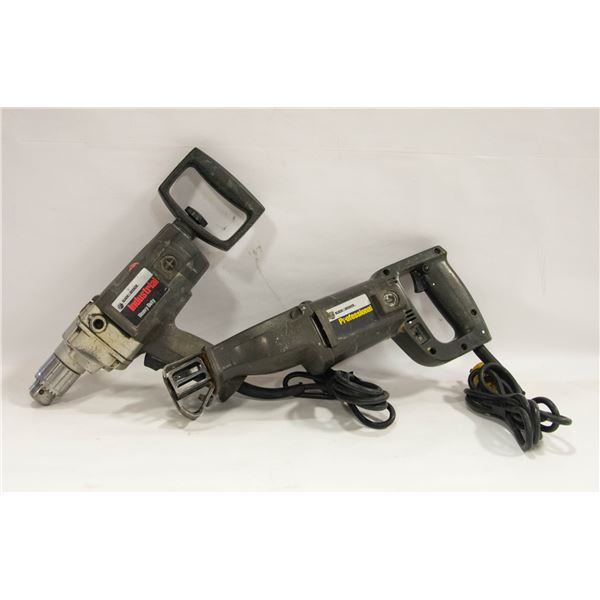 BLACK AND DECKER HAMMER DRILL PLUS RECIP SAW