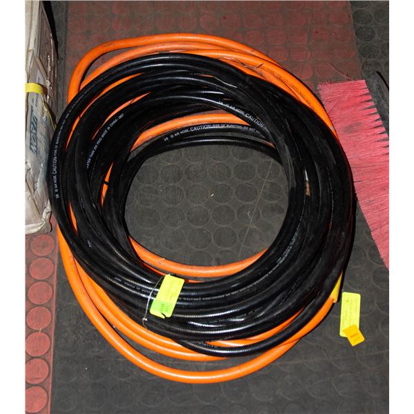 2 3/8" AIRHOSES, 1 BLACK,1 ORANGE
