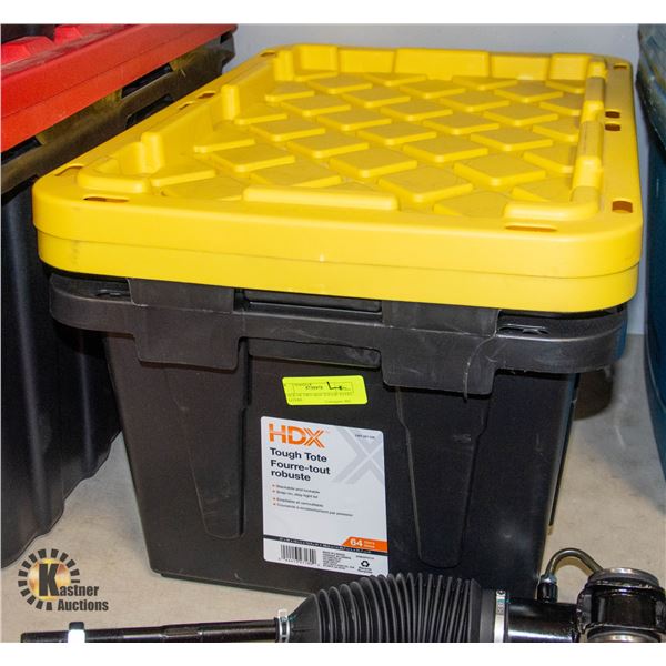 STACK OF TWO HDX TOUGH TOTES - 64 LITERS