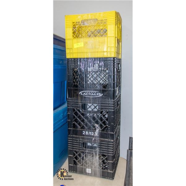 LOT OF 4 STORAGE CRATES