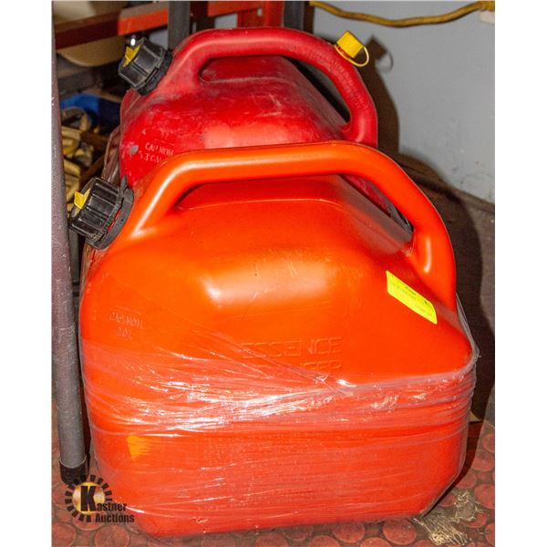 LOT OF 2 FUEL CANS