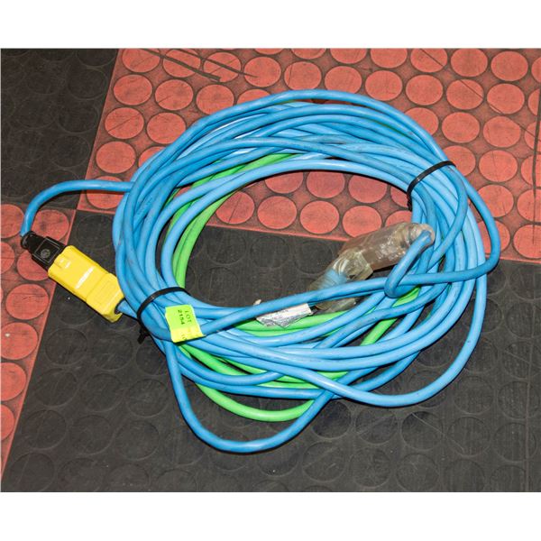 60 FT OF BLUE AND GREEN EXTENSION CORDS