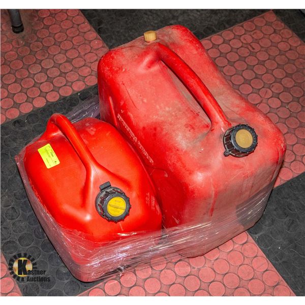 LOT OF 2 FUEL CANS