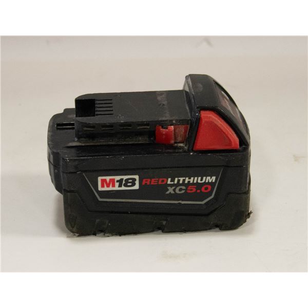 MILWAUKEE M18 RED LITHIUM XC 5.0 BATTERY FULLY