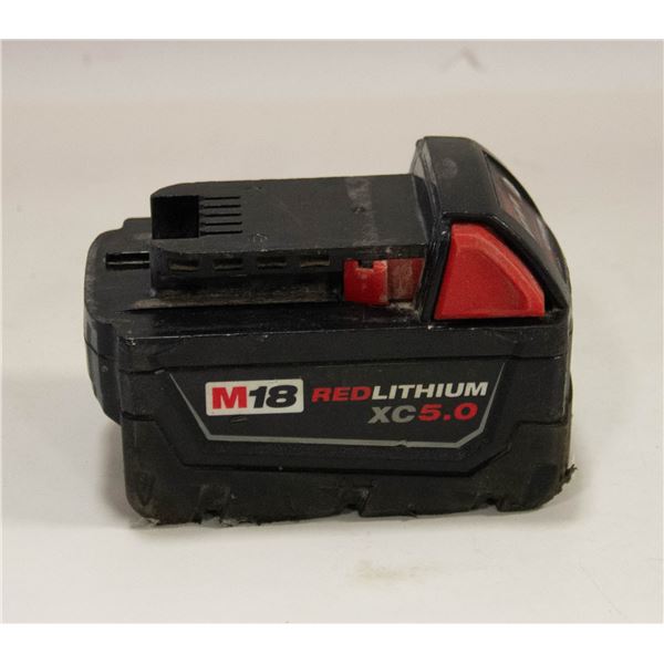 MILWAUKEE M18 RED LITHIUM XC 5.0 BATTERY FULLY