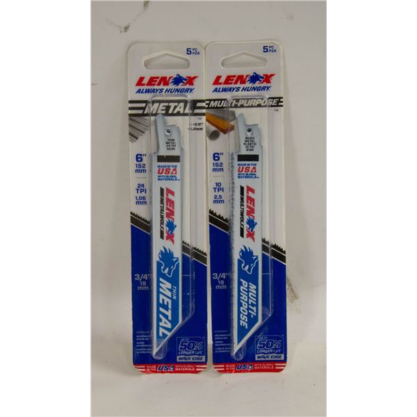 PACK OF 2 LENFOX 6” BLADES 1 PACK METAL/ 1