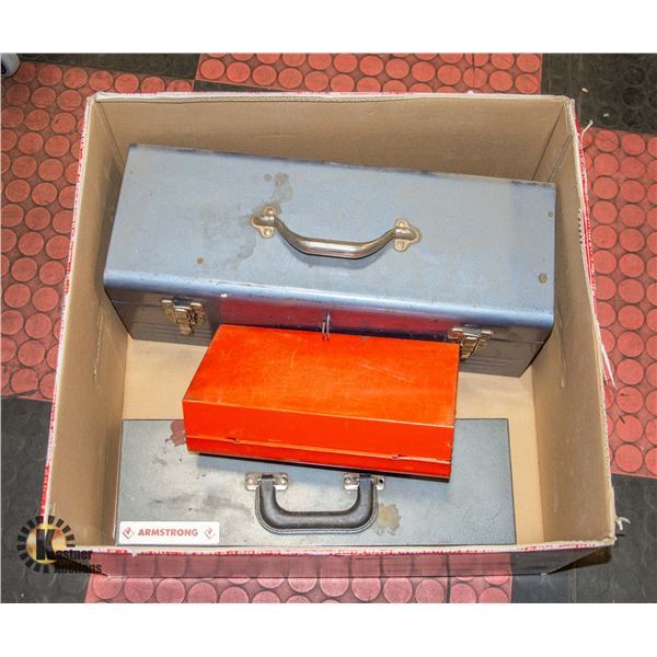 3 METAL TOOL BOXES