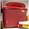 Image 1 : LOT OF 2 LARGE PLASTIC STORAGE TOTES